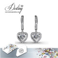 Destino joias cristal Swarovski conjunto anel e brincos